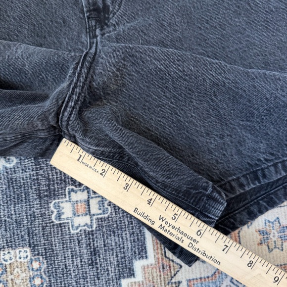 Abercrombie & Fitch The Loose Short High Rise Curve Love Black Denim Shorts 14 - Picture 12 of 12